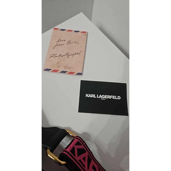 Karl Lagerfeld Simone Camera Crossbody with Heart Pins - Picture 7 of 8